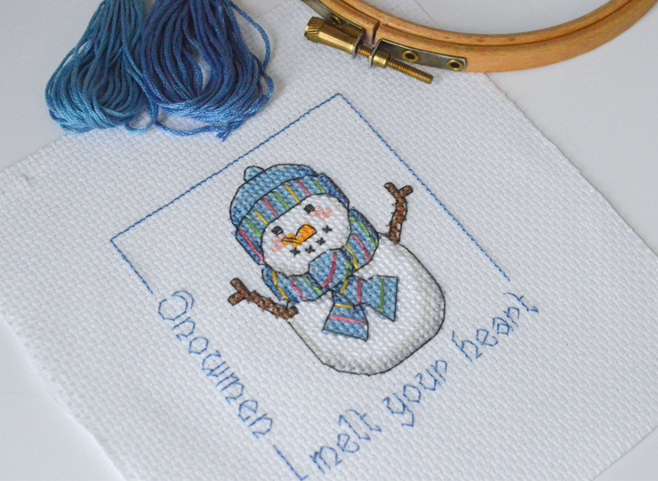 Photo of Cute Snowman cross stitch pattern