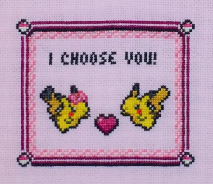 Photo of I Choose You! cross stitch pattern