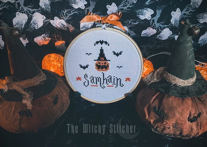 Photo of Mini Samhain cross stitch pattern