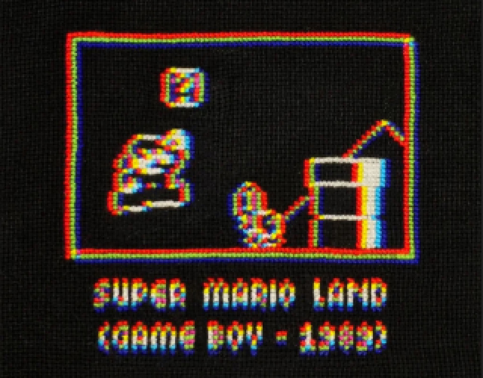 Photo of Glitchy Super Mario Land cross stitch pattern