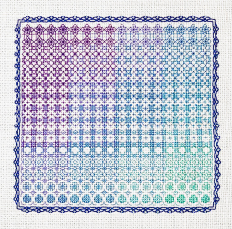 Photo of Transitions Blackwork Sampler cross stitch pattern