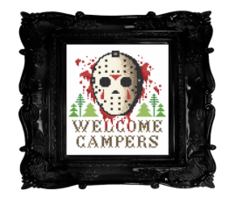 Photo of Welcome Campers cross stitch pattern