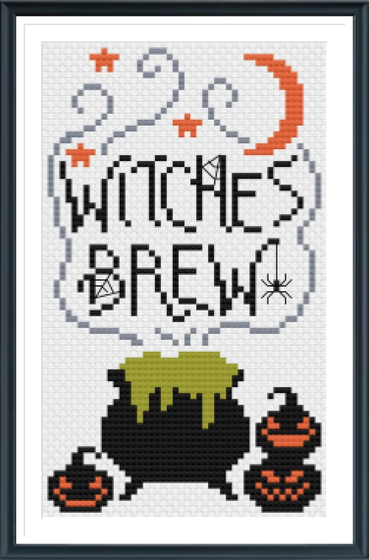 Photo of Witches Brew cross stitch pattern